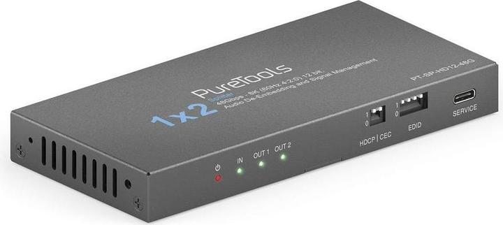 Immagine prodotto Purelink PureTools - Splitter HDMI2.1 1x2 - 48Gbps - 8K (60Hz 4:2:0) 12 bit, De-Embedding audio e segnale M