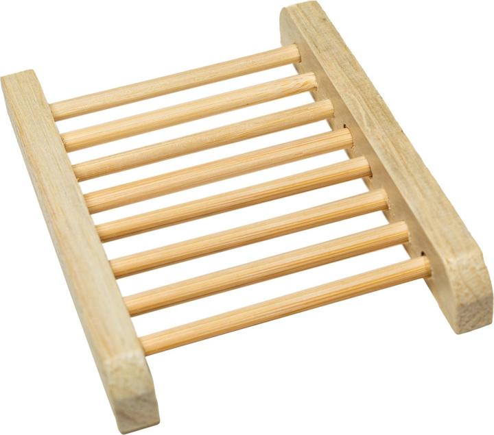 Actual product image Natura Punto Bamboo soap dish, with practical cross braces, handmade