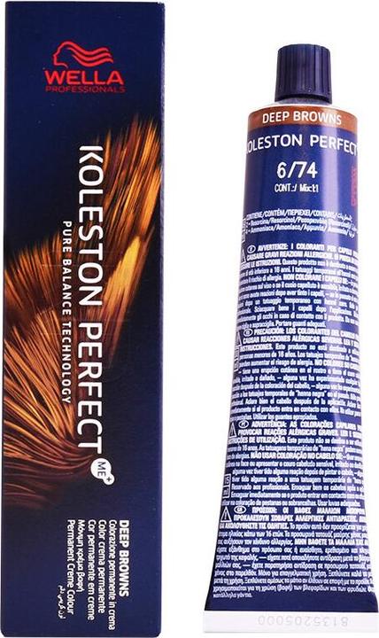 Actual product image Wella KOLESTON PERFECT ME+ DEEP BROWNS 6/74 60 ml (6/74)