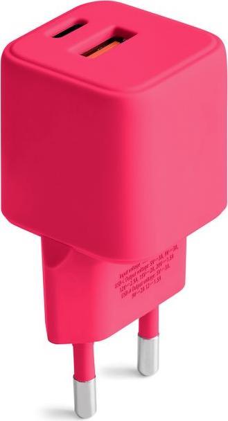 Image du produit Forever COLORUM chargeur mural USB-A + USB-C PD 30W CLS30-AC-02 xMagenta (30 W)