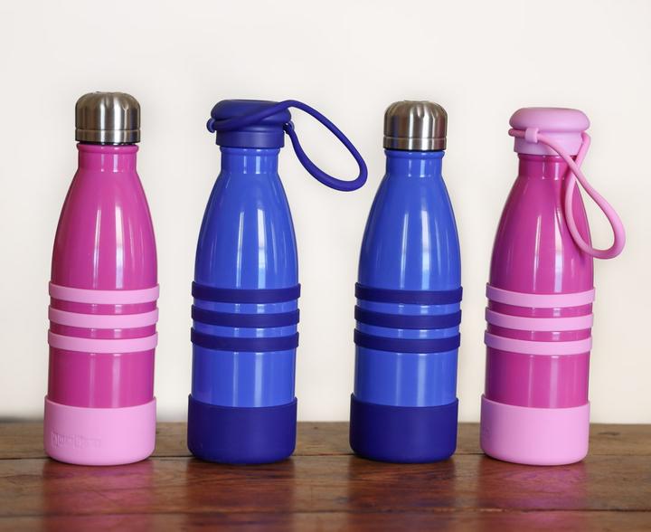 Produktbild Yumbox - Edelstahl Dreifach isolierte Wasserflasche 420 ml - Pacific Pink mit Edelstahlkappe (0.42 l)