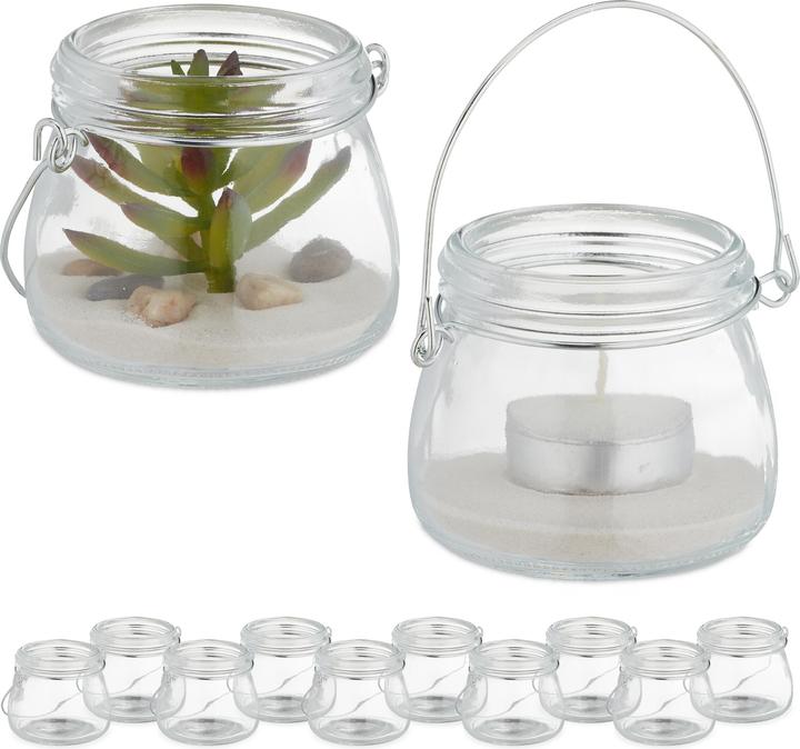 Actual product image Relaxdays 12x lantern (12 x, Ø 7.5 x 6.5 cm)