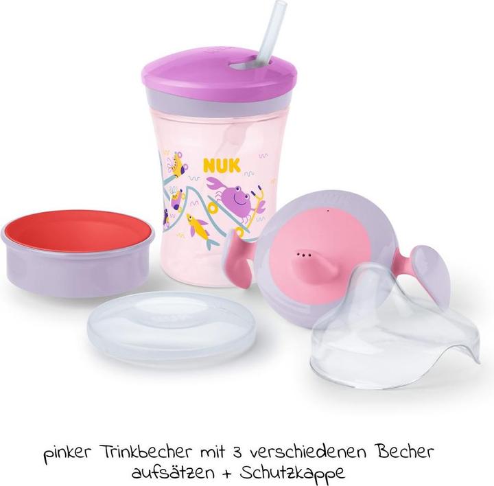 Produktbild NUK Trinklernset mit unterschiedlichen Trinkaufsätzen