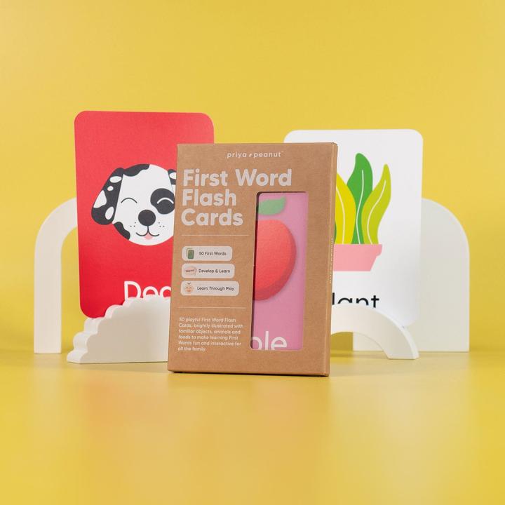 Actual product image Priya & Peanut First Word Flash Cards, 50 First Words For Toddlers