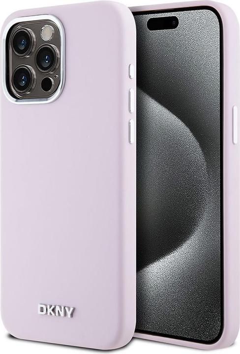 Image du produit DKNY DKHMP15XSMCHLP iPhone 15 Pro Max 6.7" różowy/pink hardcase Silicone Liquid Small Metal Logo Mag (Apple iPhone 15 Pro Max)