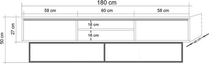 Actual product image Homitis Rodez (180 x 50 x 40 cm)