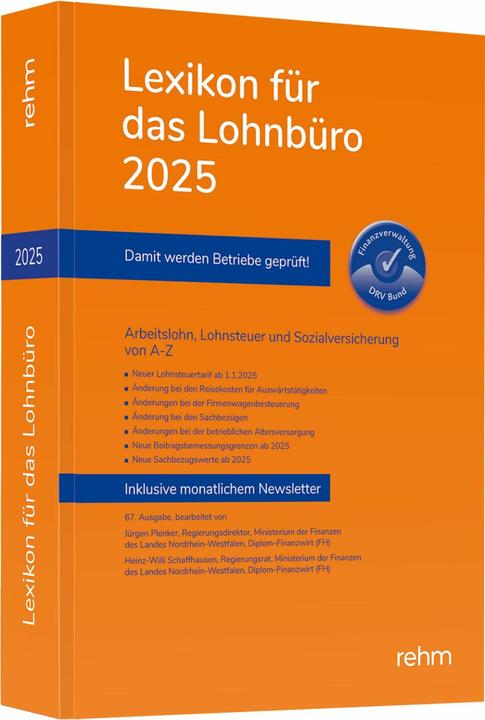 Immagine prodotto Lexikon für das Lohnbüro 2025 (Tedesco, Jürgen/Sciaffusa, Schönfeld, Wolfgang/Plenker, Heinz-Willi, 2025)