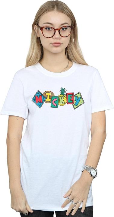Immagine prodotto Disney Mickey Mouse Fruit Blocks Maglietta Ampia Donna (XXL)
