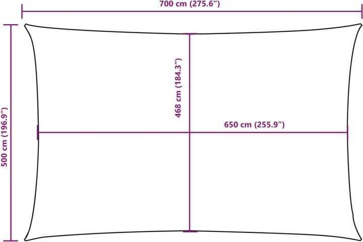 Image du produit VidaXL Sonnensegel (500 x 700 cm)