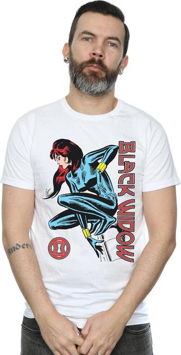 Actual product image Mens Black Widow In Action T-Shirt (XL)