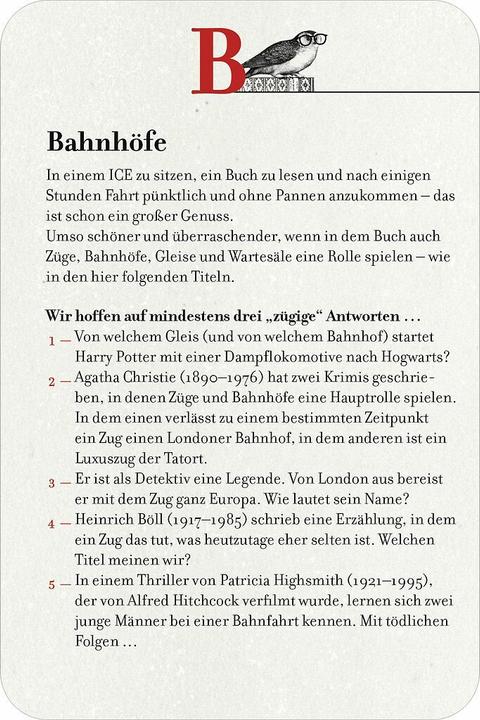 Actual product image MOS55034 - The large literature quizz from A to Z, for 2 or more players, from 12 years (DE edition) (German)