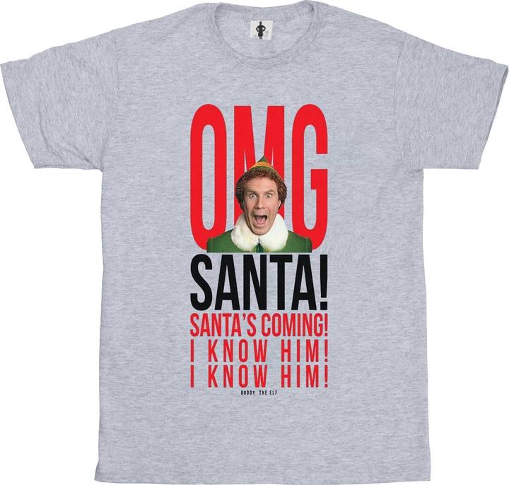 Actual product image Elf Womens/Ladies OMG Santa I Know Him Cotton T-Shirt (S)