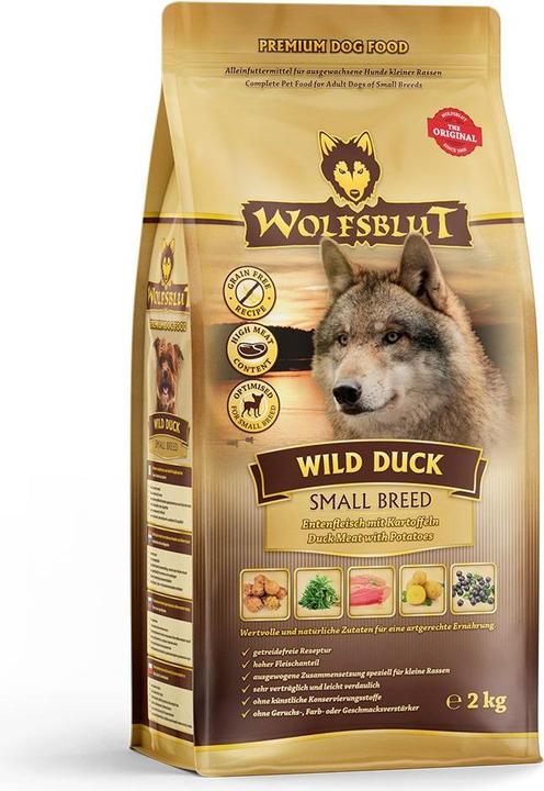 Actual product image Wolfsblut Wild Duck Small Breed (Adult, 1 pcs., 2000 g)