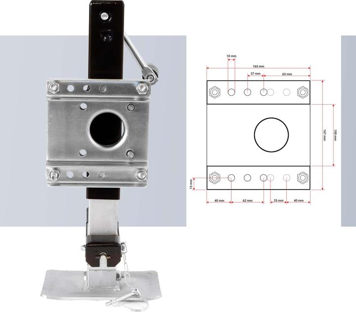 Actual product image Wiltec Trailer Stabiliser Leg, Ideal as a Prop Stand & Caravan Stabiliser