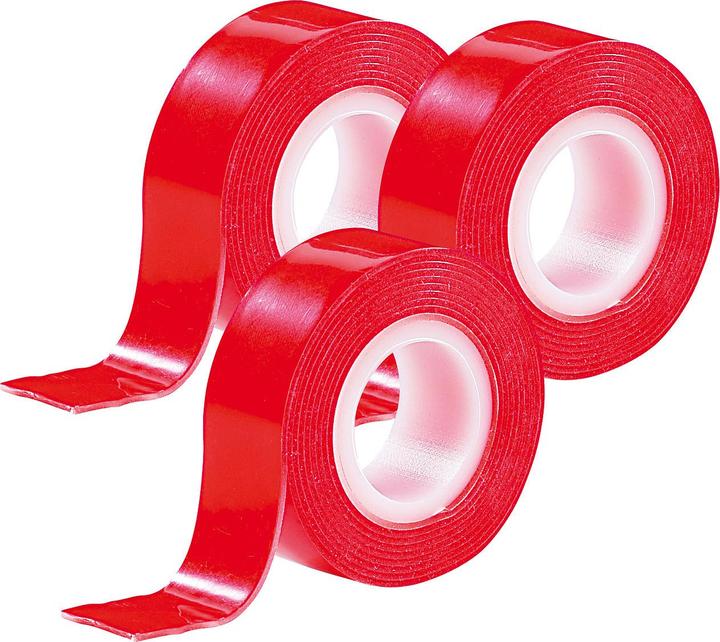 Produktbild AGT Doppelseitiges Klebeband "Power ZIP", 3er-Pack (19 mm)