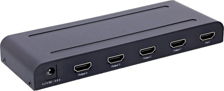Produktbild InLine HDMI Splitter/Verteiler, 4-fach, 4K2K@60Hz kompatibel