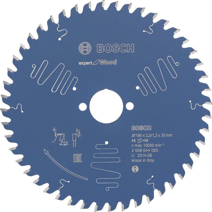 Bosch Professional Zubehör Circular saw blade Expert for Wood, 190 x 30 x 2.0 mm, 48