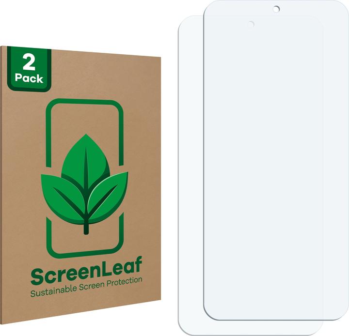 Actual product image ScreenLeaf Protective film sustainable screen protector screen protector film clear transparent (2 Piece, Samsung Galaxy Xcover 7)