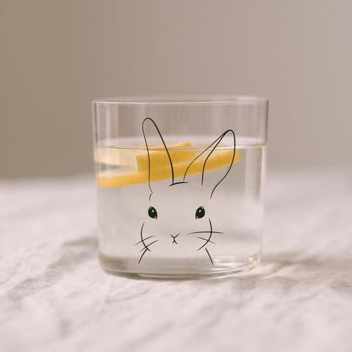 Produktbild Eulenschnitt Trinkglas Hase schwarz (0.35 l)
