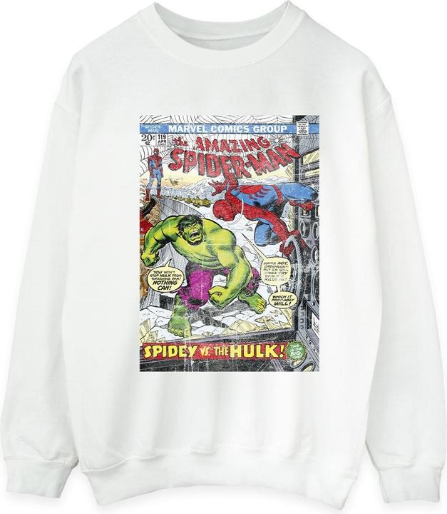 Actual product image Mens Spider-Man VS Hulk Cover Sweatshirt (XL)