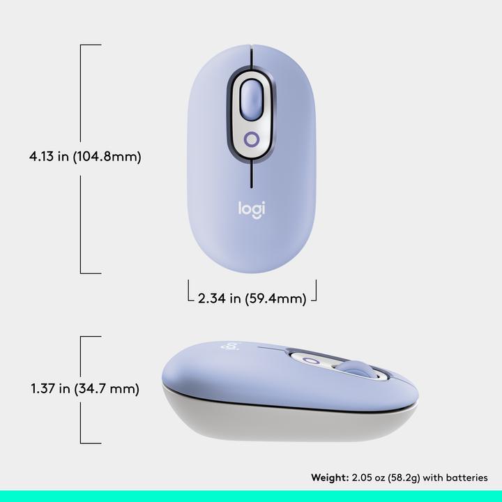 Produktbild Logitech POP Mouse mit personalisierbarem Emoji (Kabellos)