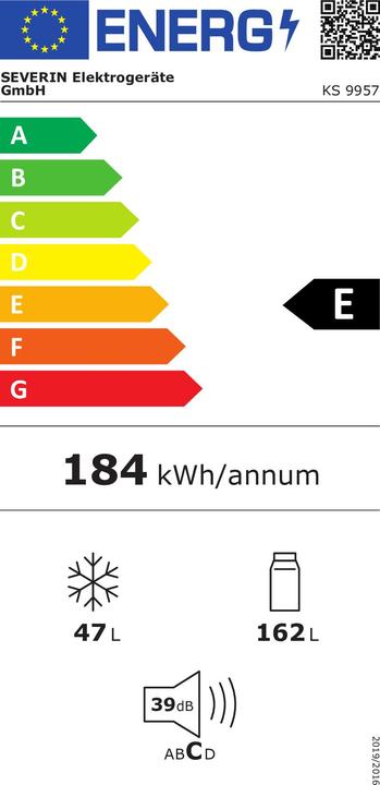 Energie-Label Severin KS 9957 (209 l)