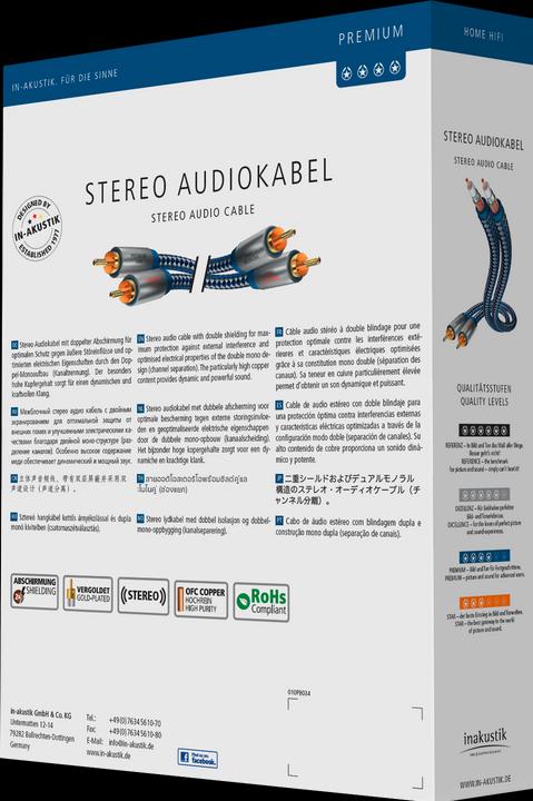 Image du produit Inakustik Connexion stéréo haut de gamme (1.50 m, RCA)