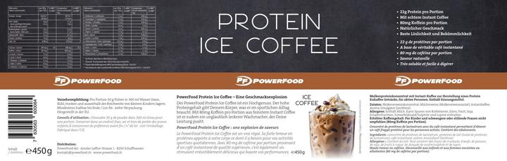 Nutritional values and ingredients PowerFood One PowerFood Protein Ice Coffee (450g Dose) (Coffee, 1 pcs., 450 g)