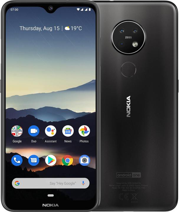 Nokia 7.2 (64 GB, Charcoal, 6.30", Dual SIM + SD, 48 Mpx, 4G)