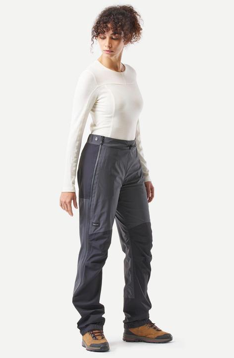 Actual product image Forclaz Women's waterproof rain trousers 20,000 mm water column trekking - MT900 black (44)