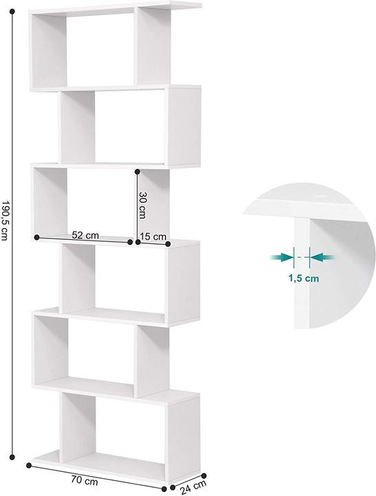 Actual product image Vasagle Shake (70 x 24 x 190.5 cm)