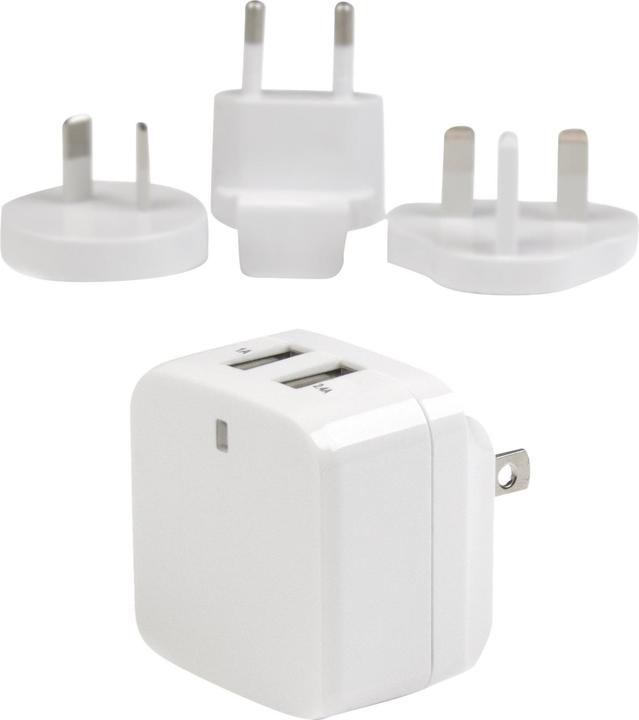 Actual product image StarTech 2 Port USB Charger / Power Supply - Dual Charging Plug 17 Watt / 3.4 Amp - Dual Travel Charger 110 (17 W)