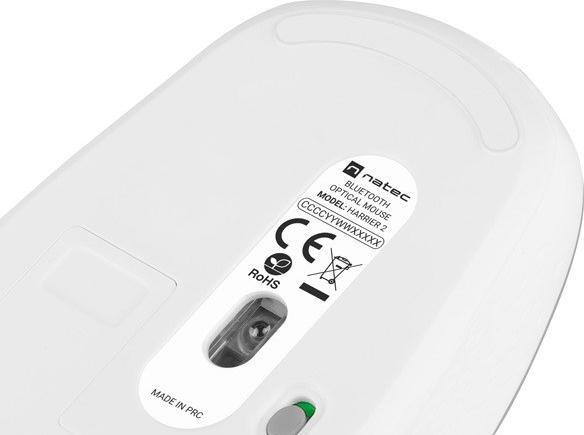 Actual product image Genesis Mouse Harrier 2 Wireless, White/Grey, Bluetooth (Wireless)