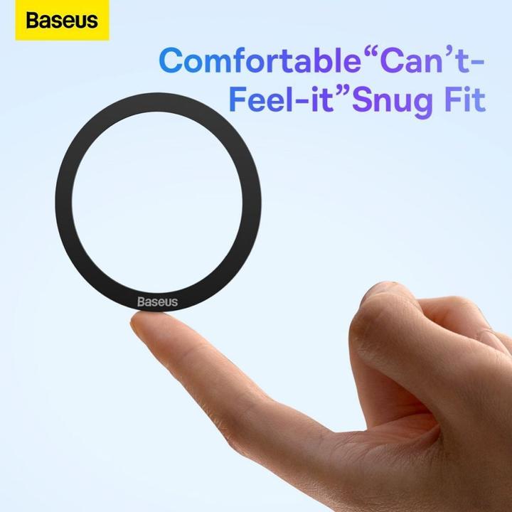 Actual product image Baseus Halo Series Magnetic Metal Ring2pcs/packBlack