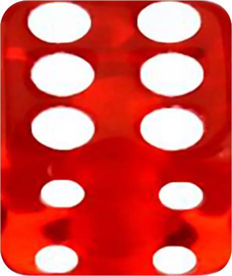 Produktbild Star Piercing Würfel rot transparent (Acryl)