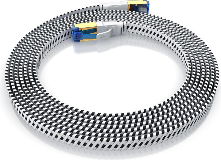 Actual product image Primewire CAT 8 network cable flat cotton jacket - LAN patch cable data cable - flat ribbon cable - (U/FTP, CAT8.1, 5 m)
