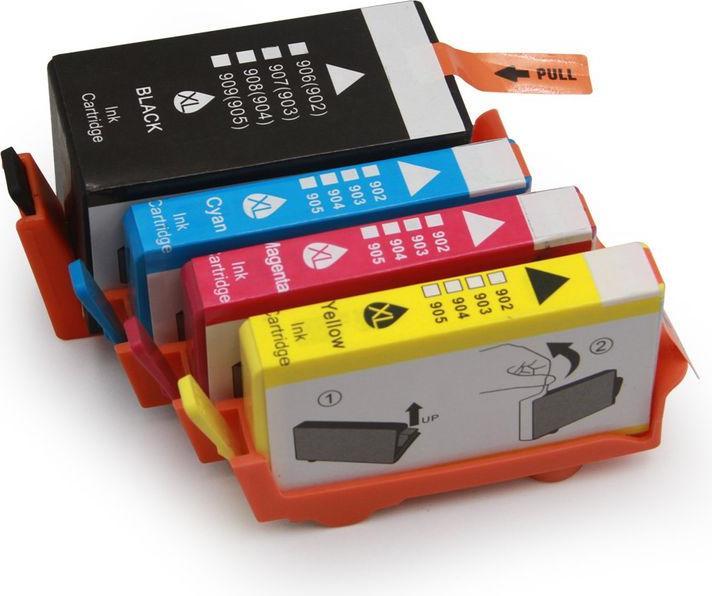 Image du produit Hermex Compatible HP 903XL T6M15AE T6M03AE T6M11AE T6M07AE Cartouches d'impression (M, CF, C, Y)