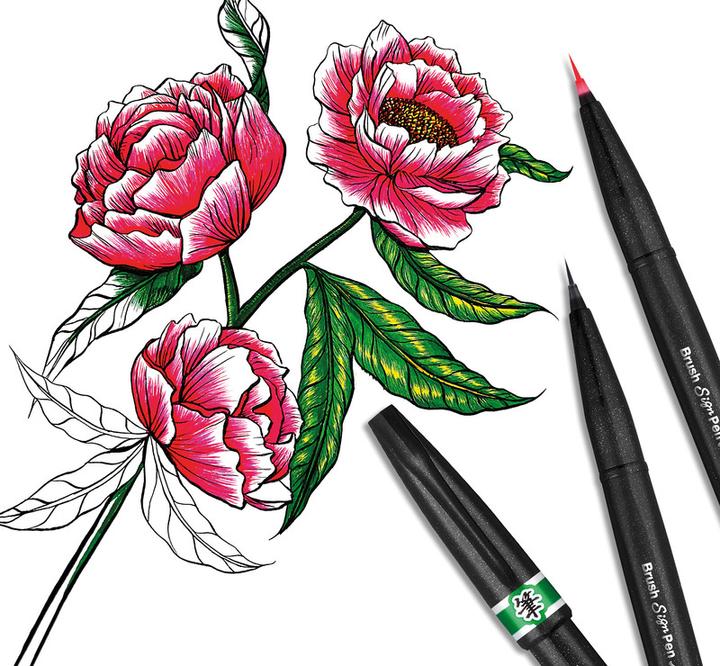 Immagine prodotto Pentel Penna a pennello Sign Pen Brush Artist (Pink, 1 x)