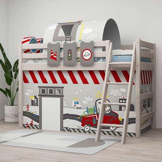 Actual product image Flexa Medium height bed Classic with sloping ladder (90 x 200 cm)