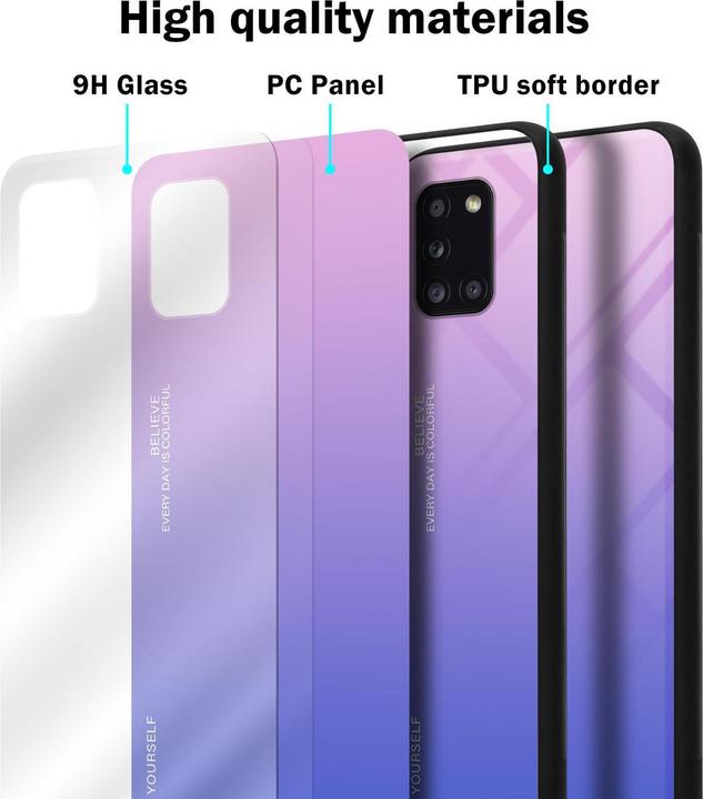 Produktbild Cadorabo TPU 2 Farben Glas Cover (Samsung Galaxy A31)