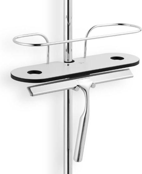 Actual product image Giese Duschkorb für Duschgleitstange mit Glasabzieher und Halter für Rasierer