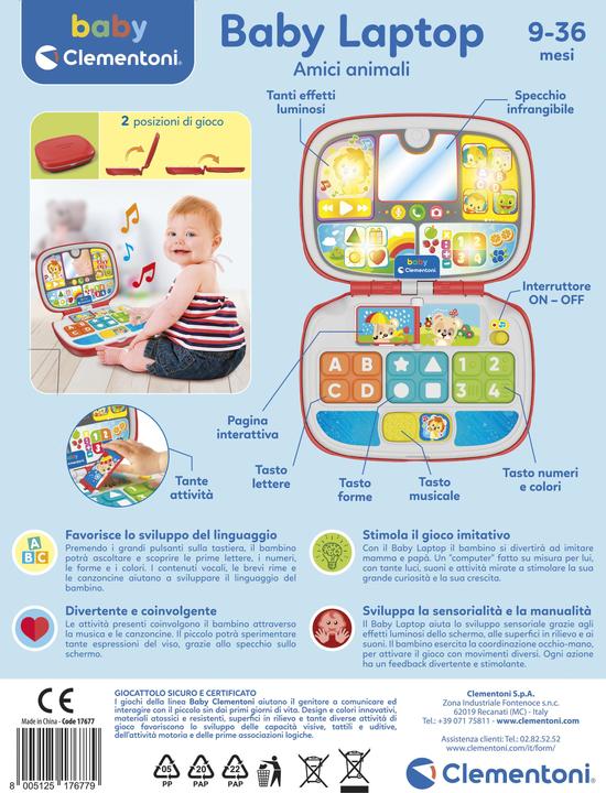 Actual product image Clementoni Baby laptop Amici animali IT (Italian)