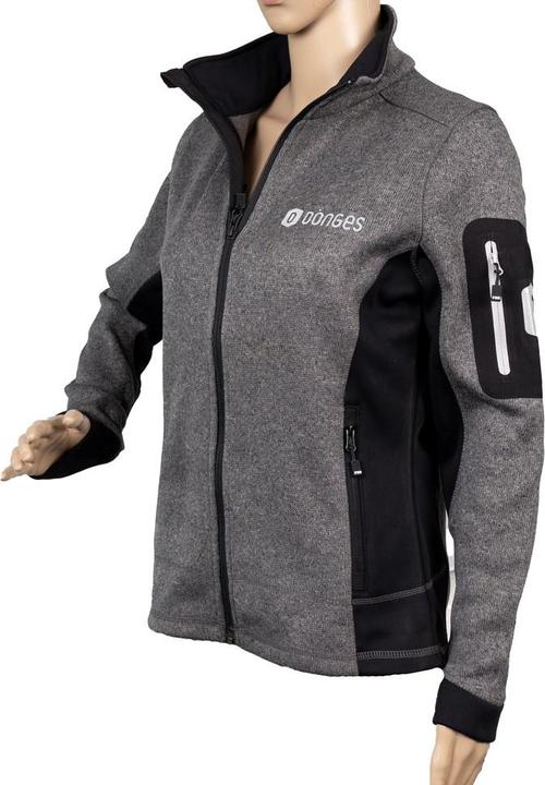 Actual product image Dönges Knitted fleece jacket "Marieke" anthracite, GR.XXL, 3 x logo (XXL)