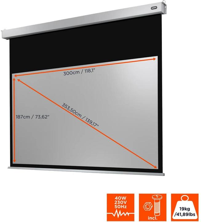 Produktbild Celexon Electric Professional Plus Business format - Leinwand - Deckenmontage möglich, g (139.37", 16:10)
