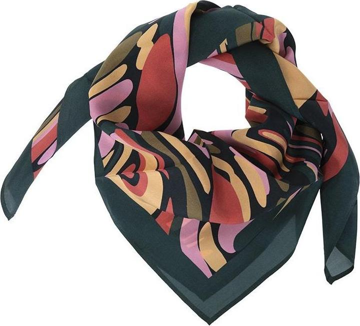 Produktbild Changemaker Seidenfoulard Fluid Confetti 100%Seide 90x90cm grün/olive/pin