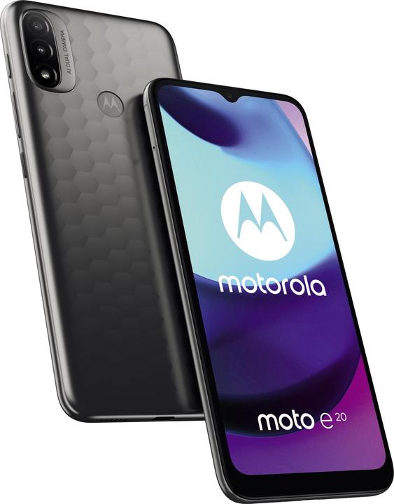 Image du produit Motorola Moto e20 (32 Go, Gris graphite, 6.50", Double SIM hybride, 13 Mpx, 4G)