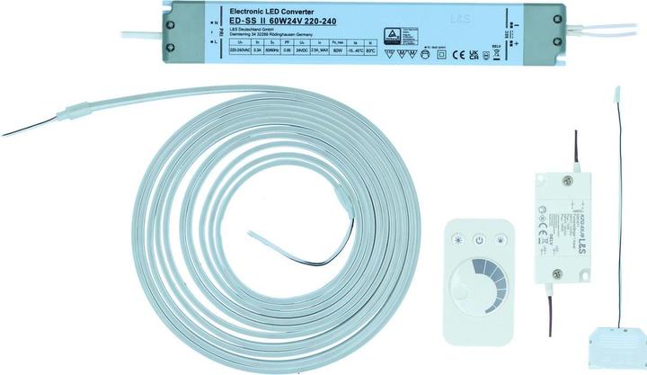 Immagine prodotto L&S Kit completo nastro LED Octopus 24 V (Bianco neutro, 720 cm, Interno)