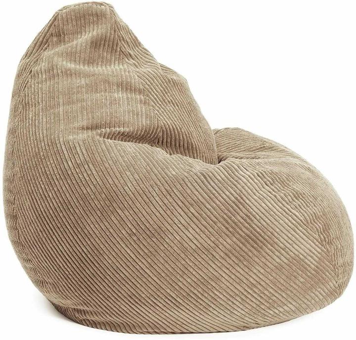 Actual product image Lumaland Beanbag Giant Cord 400 L, beige, depth: 30