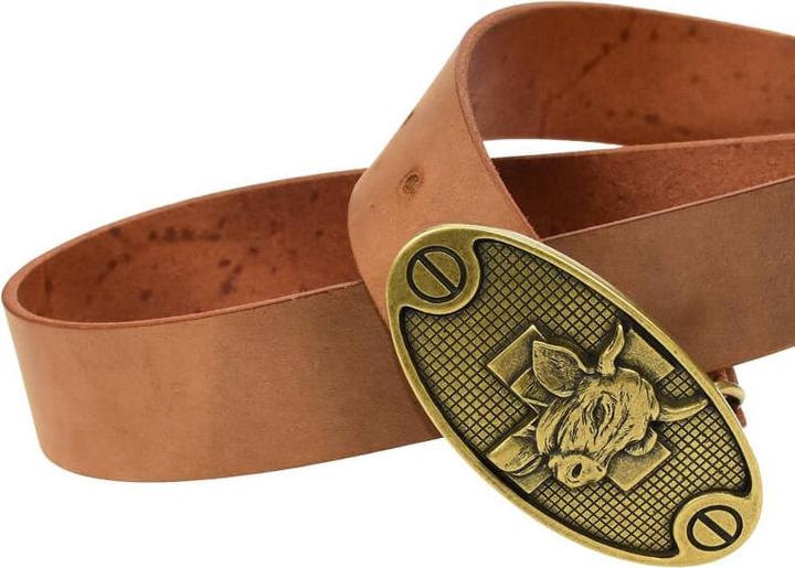 Actual product image Keller Fahnen Ledergürtel «Kuh» altgold 120 cm (120)