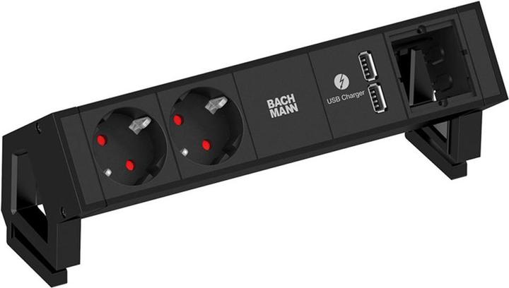 Image du produit Bachmann Cordon d'extension DESK 2 (2 x, CEE 7/3, USB, 0.20 m)